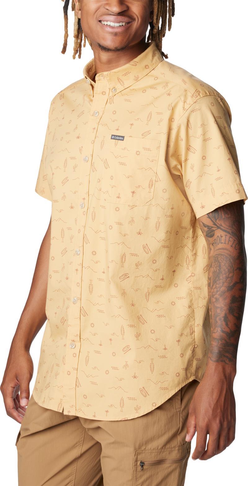 Rapid Rivers Printed SS Shirt - Mens - Light Camel Explorer 3