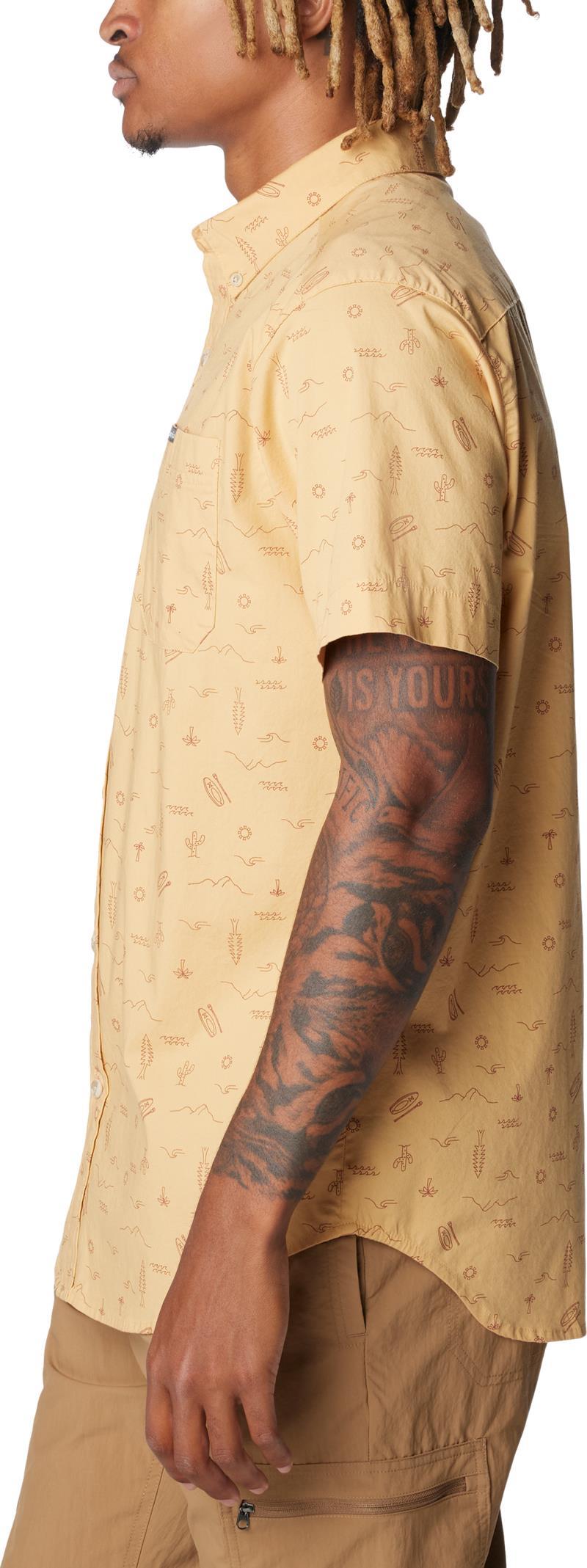 Rapid Rivers Printed SS Shirt - Mens - Light Camel Explorer 4