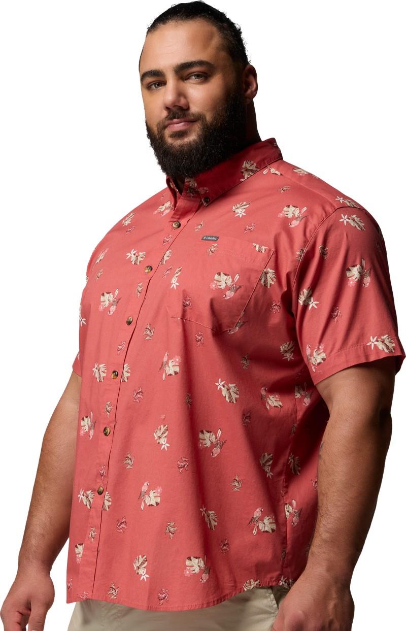 Rapid Rivers SS Shirt, Printed, Extended - Mens - washed red / macaws 1