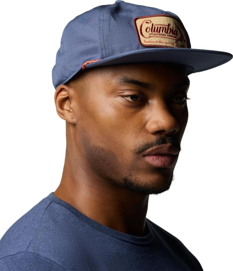 Ratchet Strap Snap Back - dark mountain / west fish 1