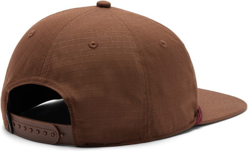 Ratchet Strap Snap Back - tobacco / beer label 1