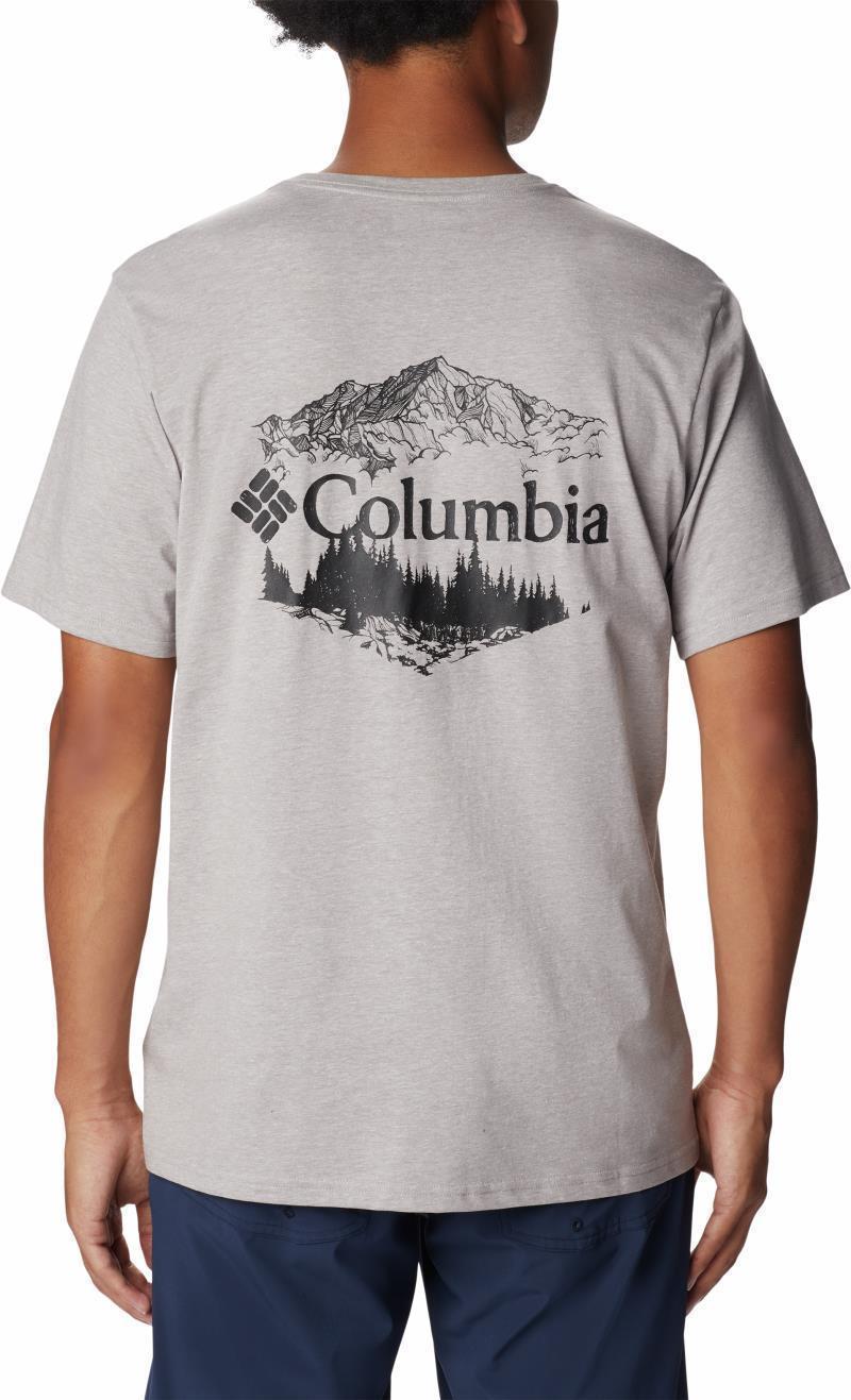 Rockaway River Back Graphic SS Tee - Mens - Columbia Grey Heather / Hex Natured Graphic 2