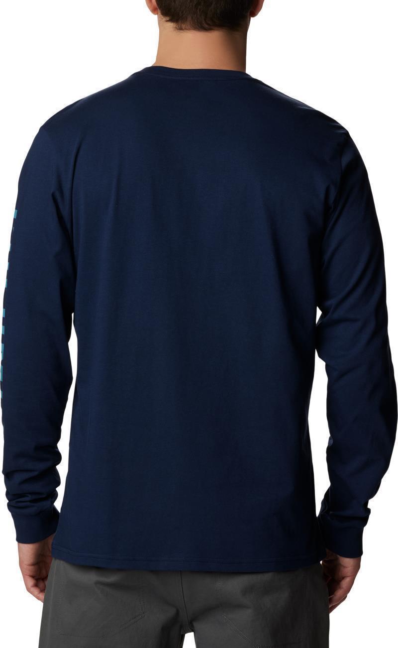 Rockaway River Graphic LS Tee - Mens - coll navy / csc blocked vertical logo 1