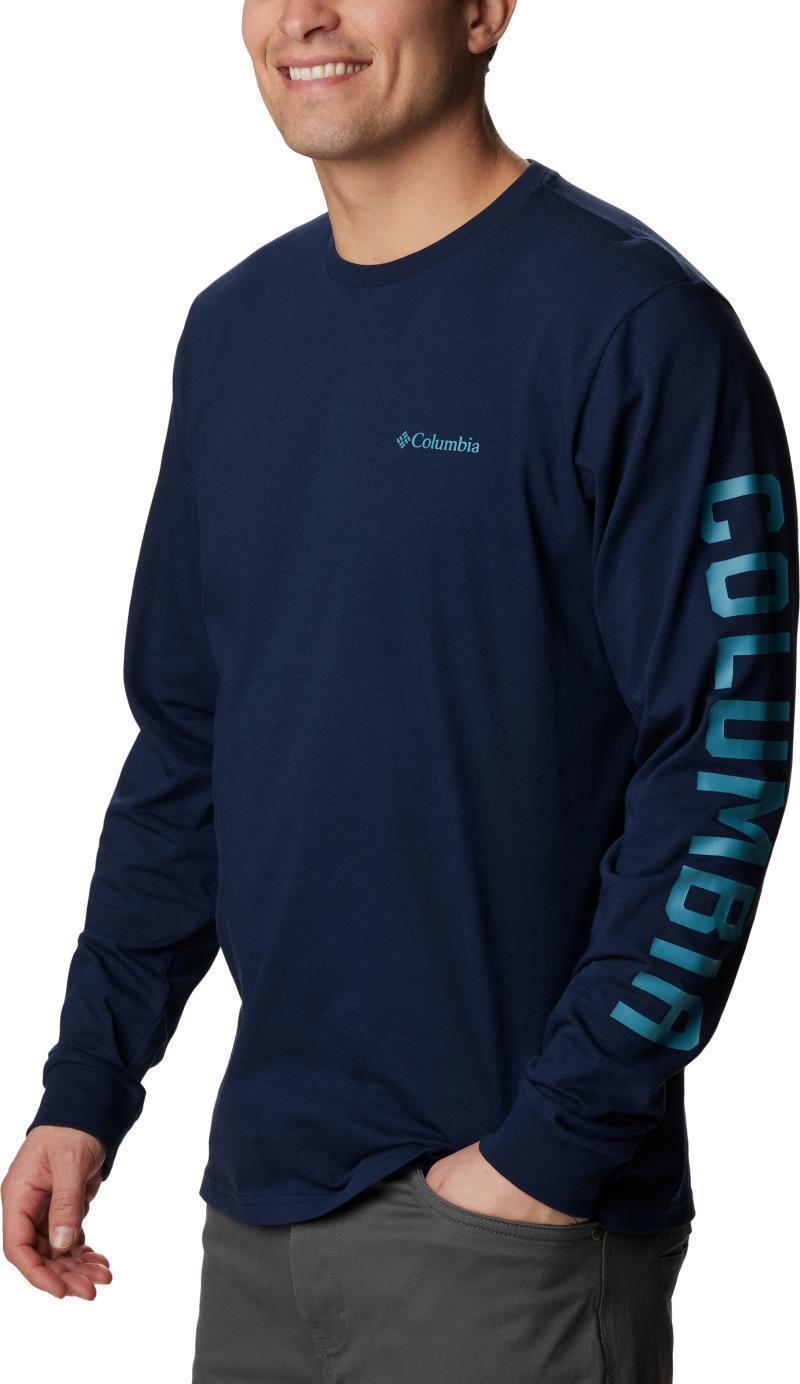 Rockaway River Graphic LS Tee - Mens - coll navy / csc blocked vertical logo 1