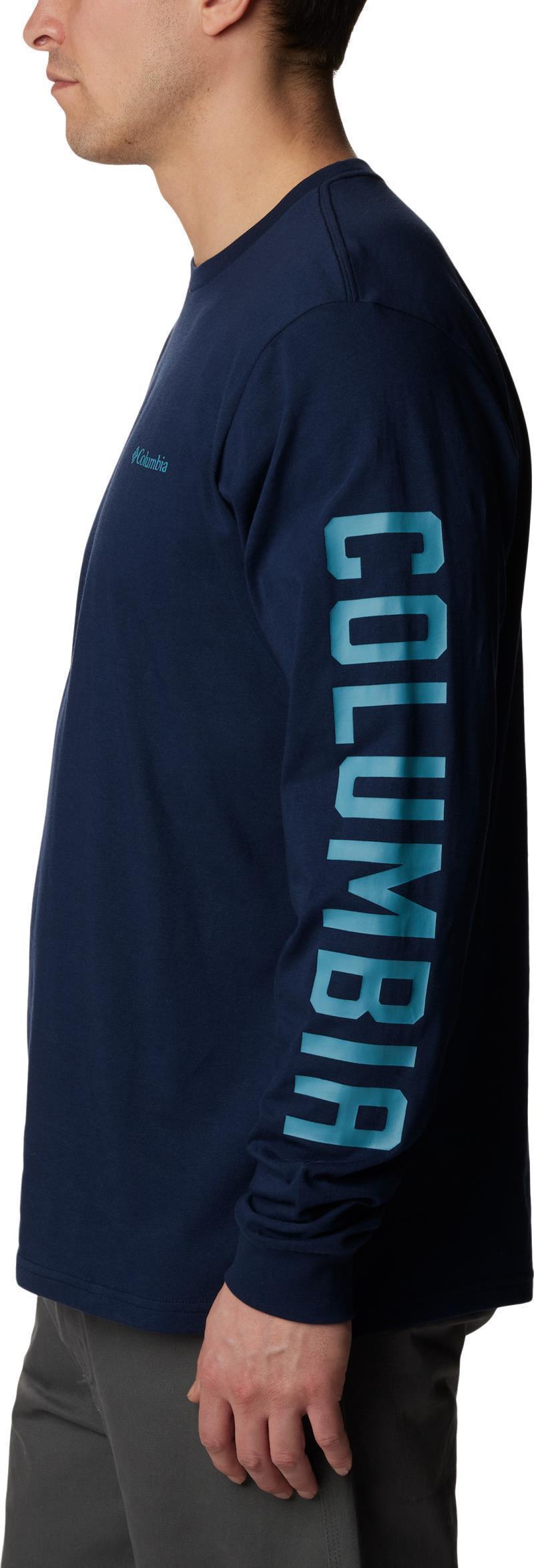 Rockaway River Graphic LS Tee - Mens - coll navy / csc blocked vertical logo 1
