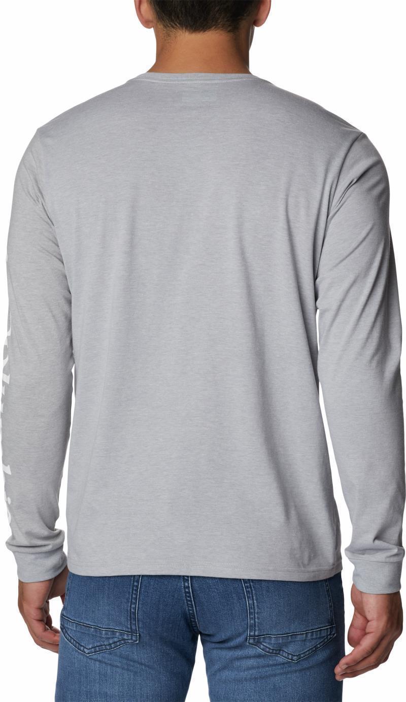 Rockaway River Graphic LS Tee - Mens - columbia grey heather / white logo 1