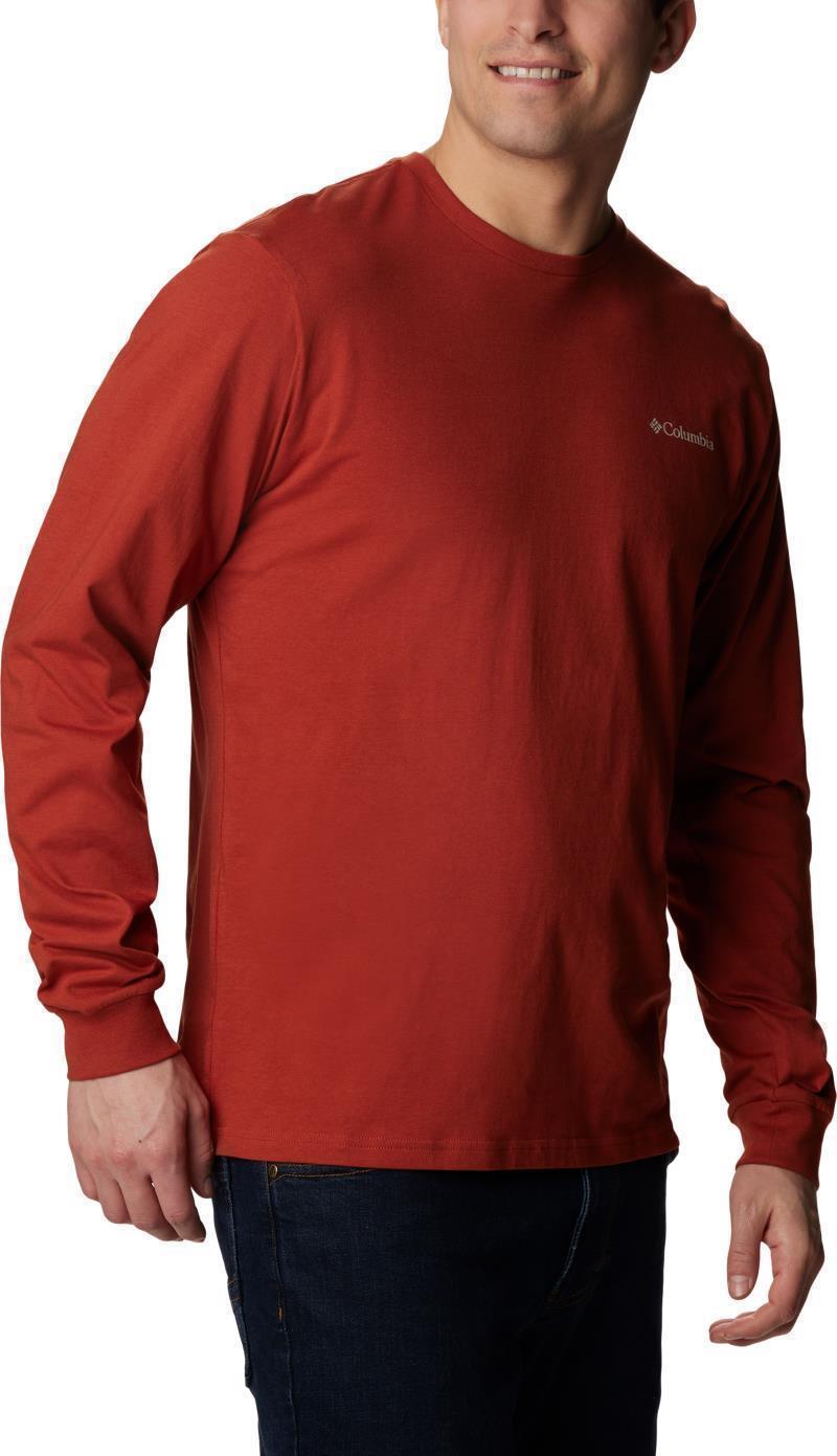 Rockaway River Graphic LS Tee - Mens - warp red / csc blocked vertical logo 1