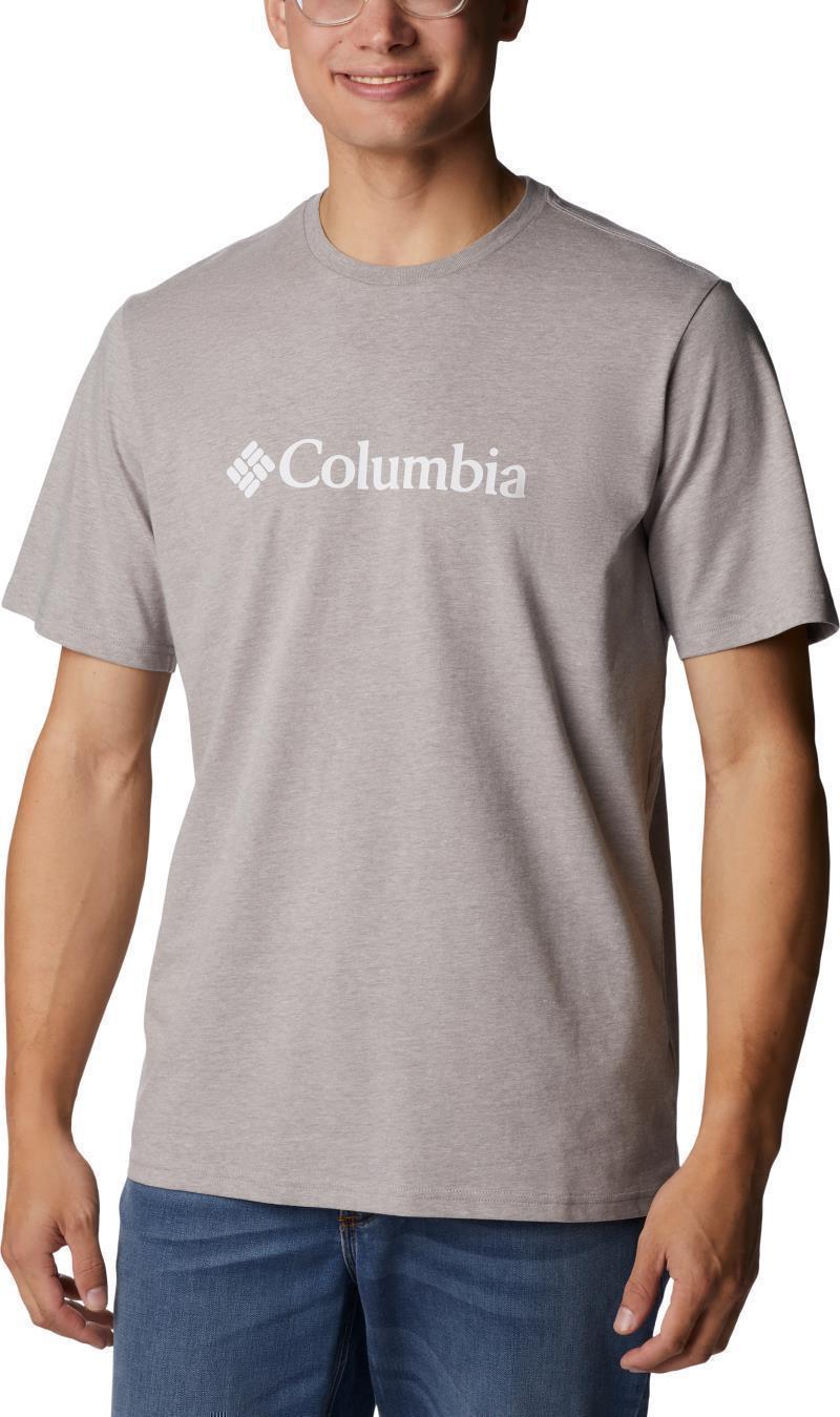 Rockaway River Graphic SS Tee, Tall - Mens - columbia grey heather / white logo 1
