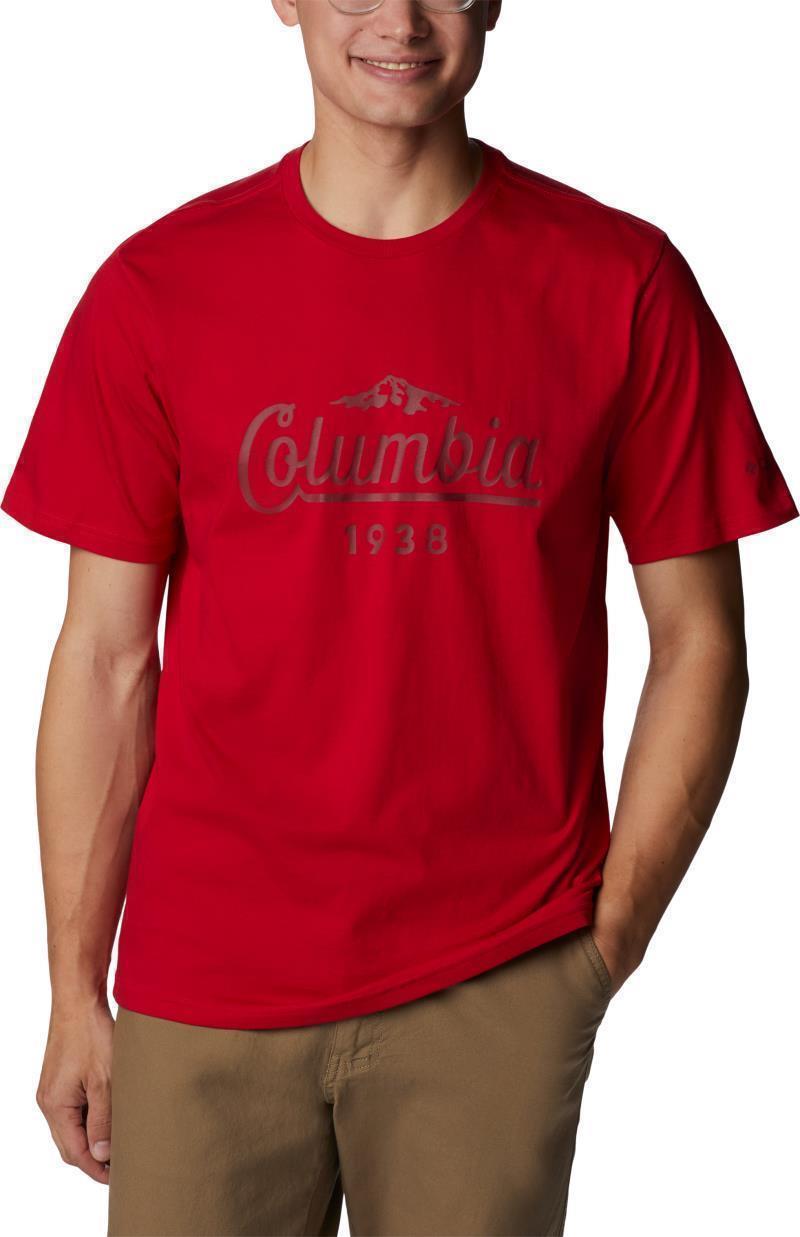 Rockaway River Graphic SS Tee, Tall - Mens - mountain red / scripted fun graphic 1