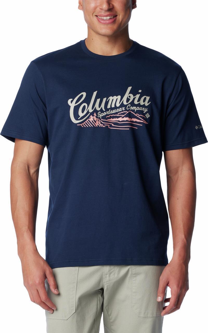 Rockaway River Graphic SS Tee - Mens - collegiate navy / scripted scene 1