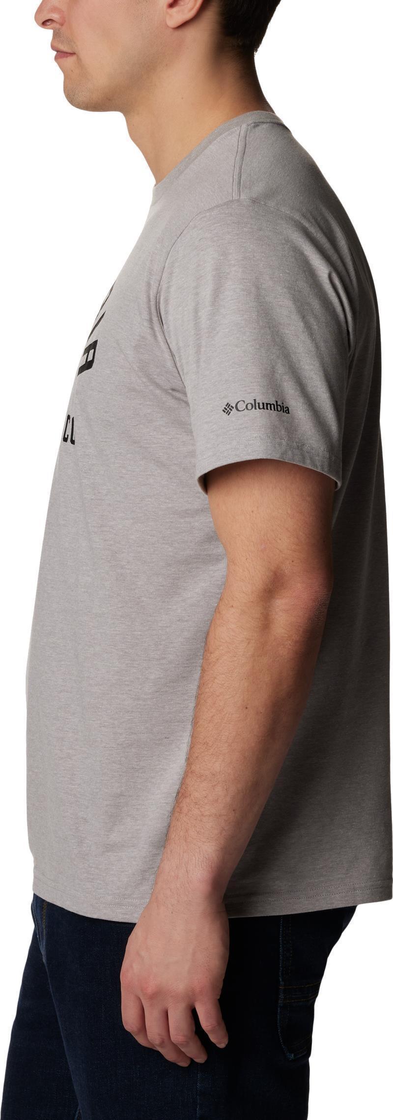 Rockaway River Graphic SS Tee - Mens - columbia grey heather / college life graphic 1