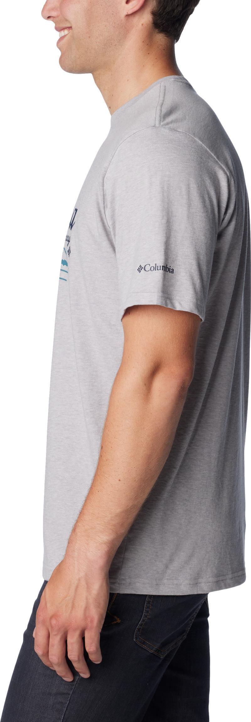 Rockaway River Graphic SS Tee - Mens - columbia grey heather / scripted scene 1