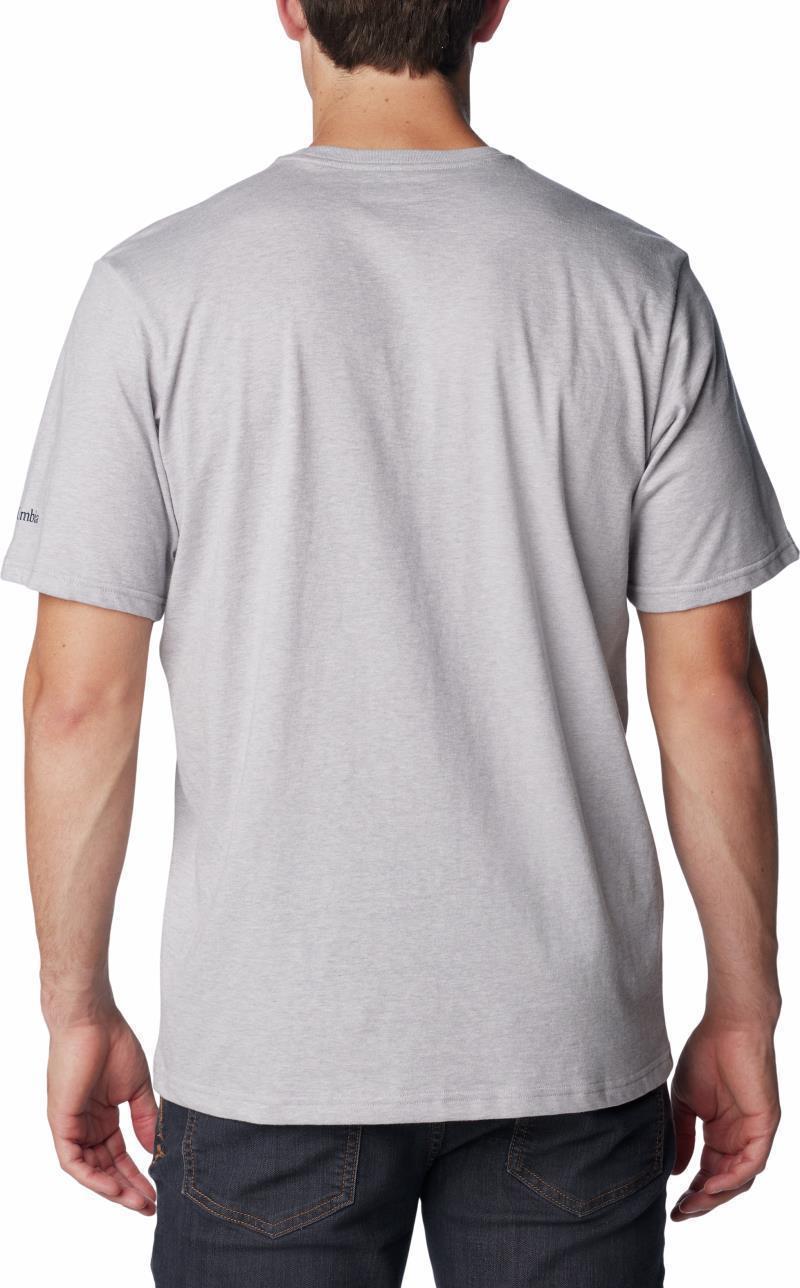 Rockaway River Graphic SS Tee - Mens - columbia grey heather / scripted scene 1