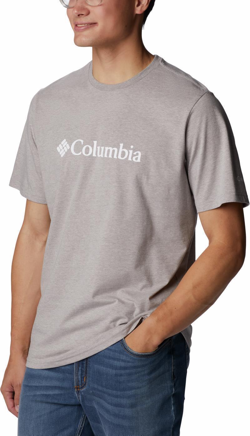 Rockaway River Graphic SS Tee - Mens - columbia grey heather / white logo 1