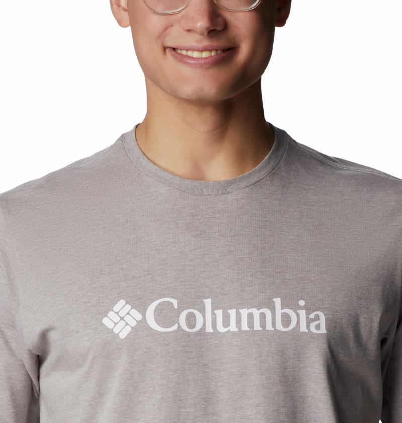 Rockaway River Graphic SS Tee - Mens - columbia grey heather / white logo 1