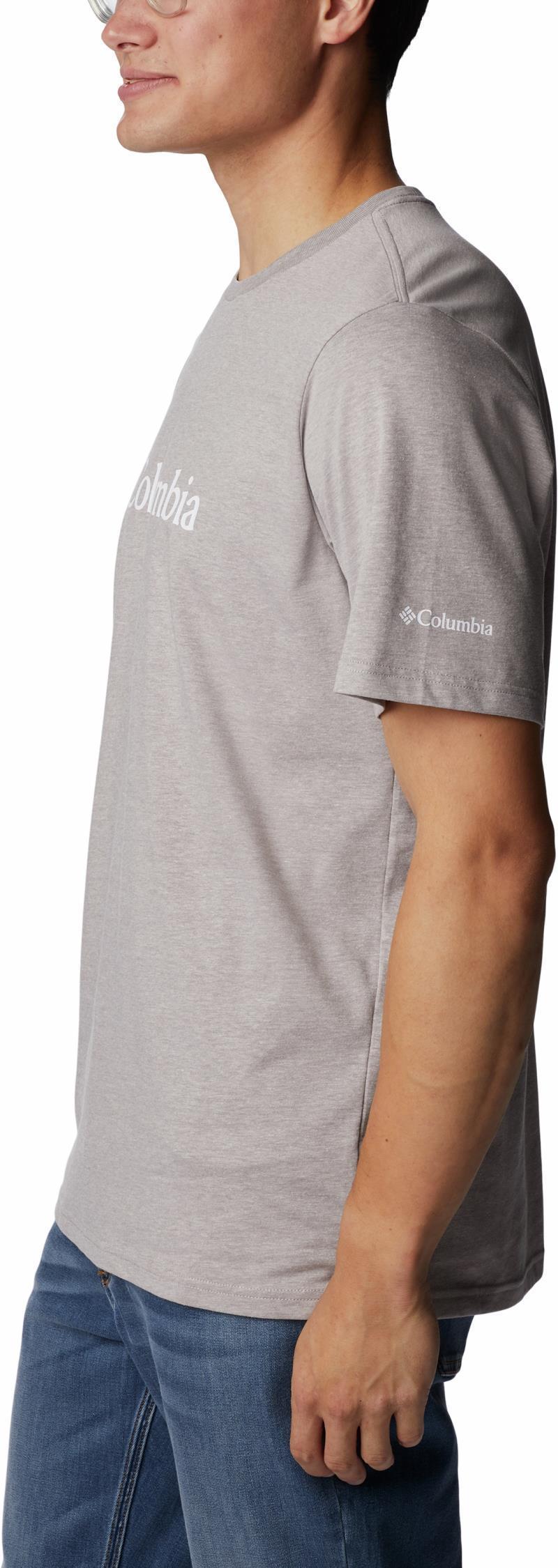 Rockaway River Graphic SS Tee - Mens - columbia grey heather / white logo 1