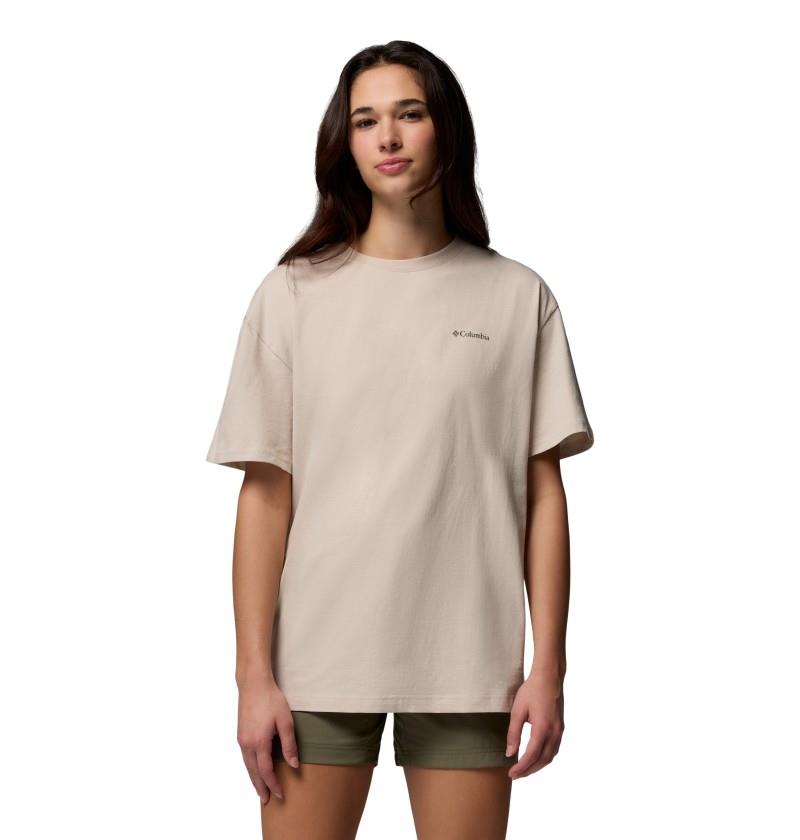 Rolling Bend Graphic Oversized Tee - Womens - dark stone / bubbly scoped view 1