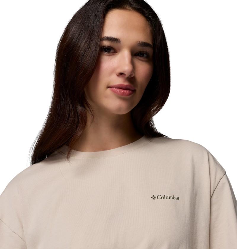 Rolling Bend Graphic Oversized Tee - Womens - dark stone / bubbly scoped view 1