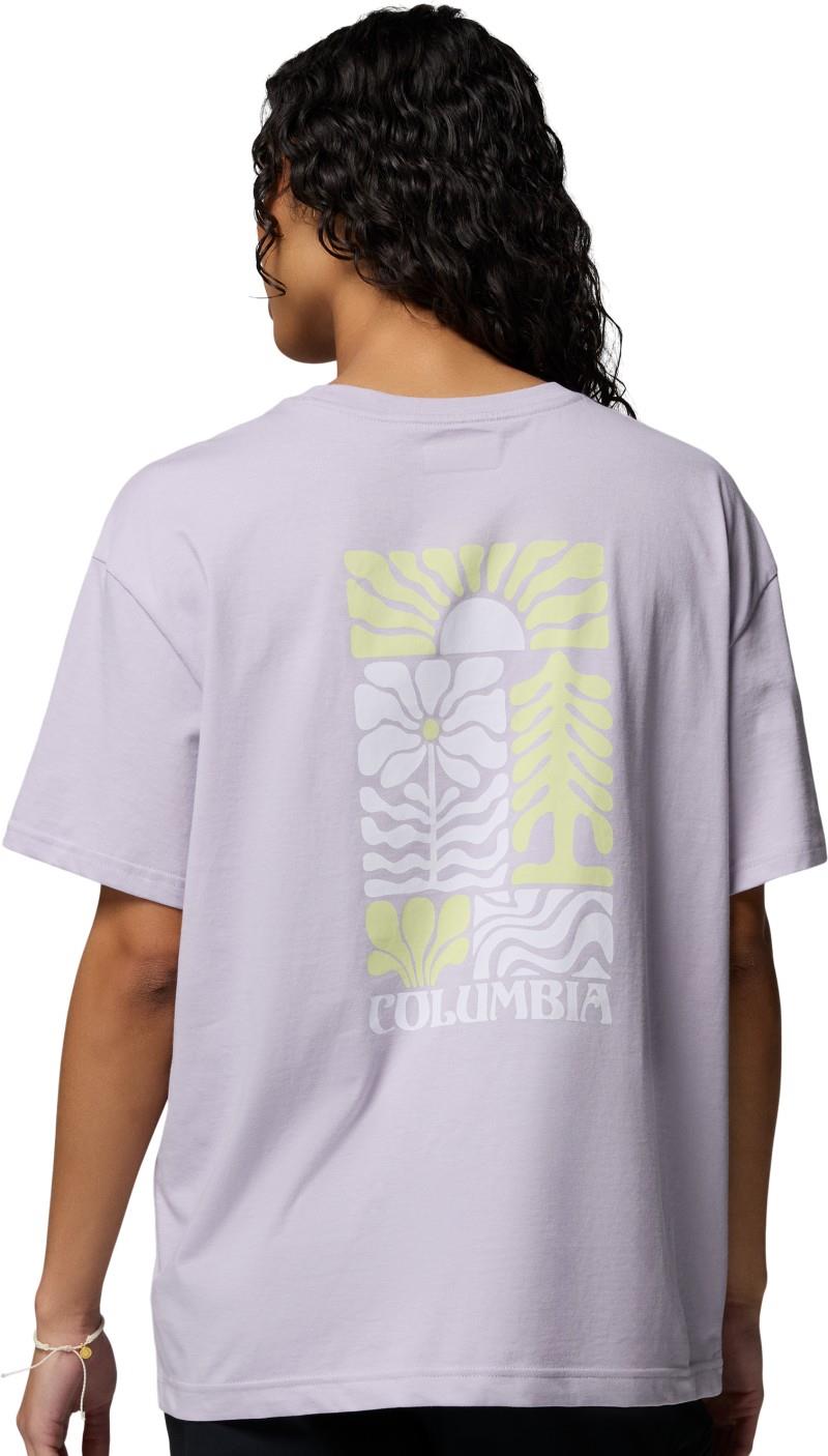 Rolling Bend Graphic Oversized Tee - Womens - lavender pearl / floral groove 1