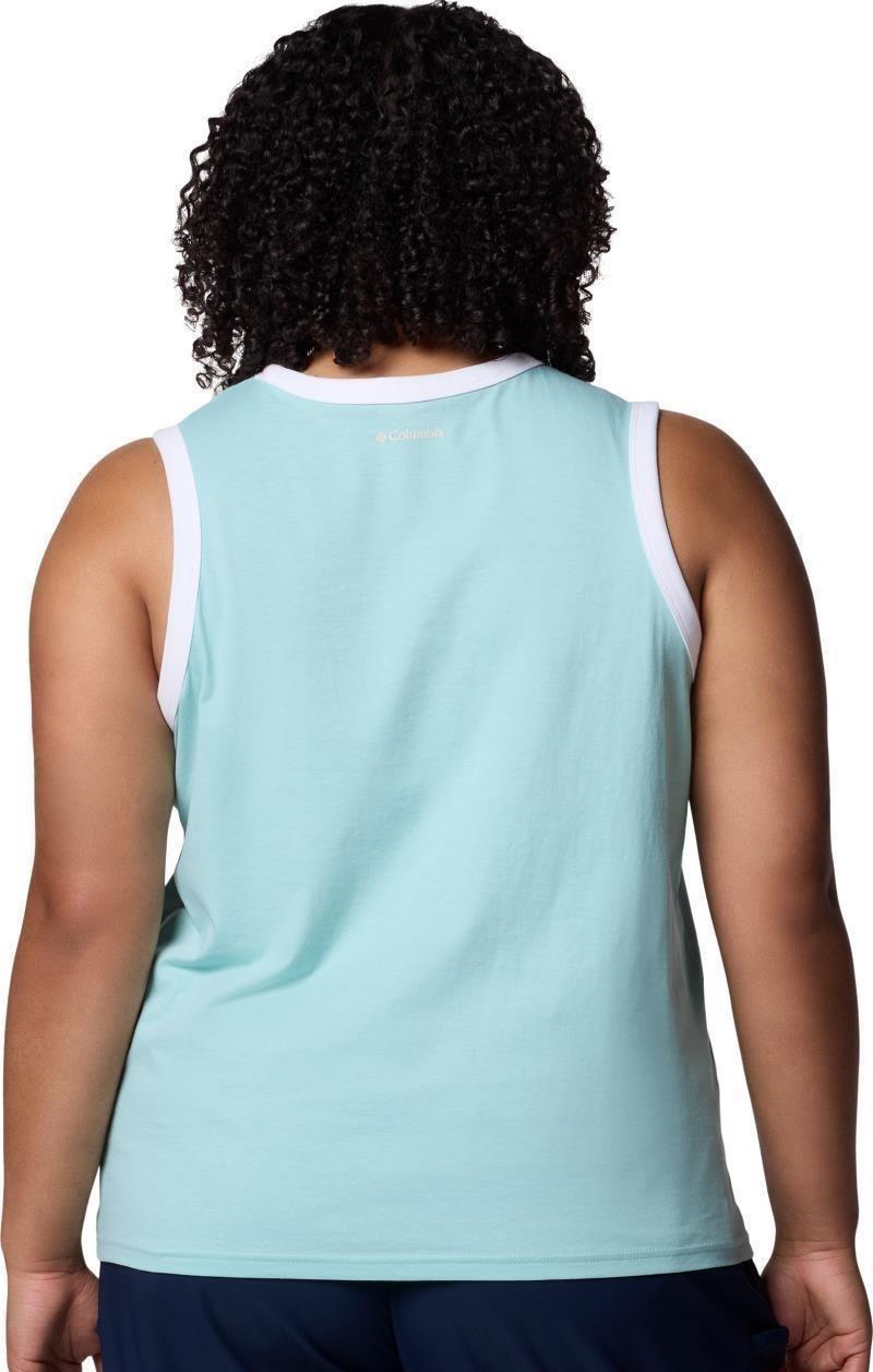 Rolling Bend Graphic Ringer Tank, Extended - Womens - spray / elevated script 1