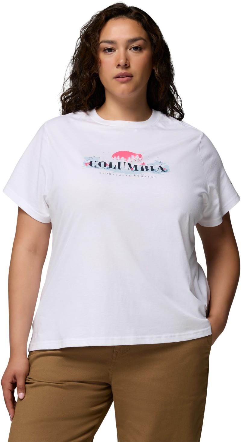 Rolling Bend Seasonal Graphic Tee, Extended - Womens - white / hike happy 1