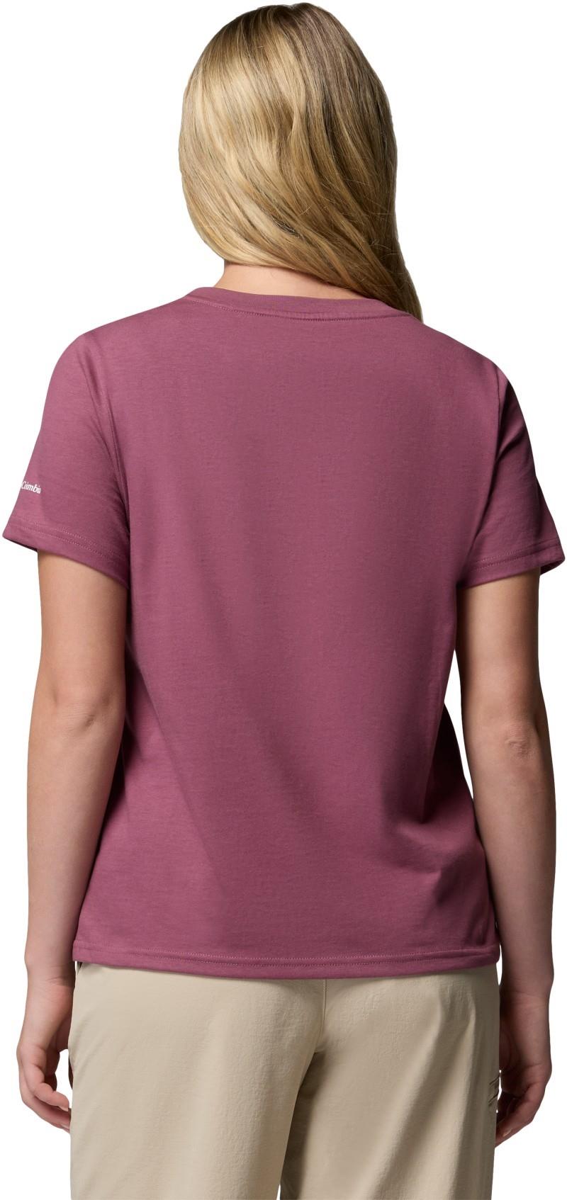 Rolling Bend Seasonal Graphic Tee - Womens - antique mauve / hike happy 1