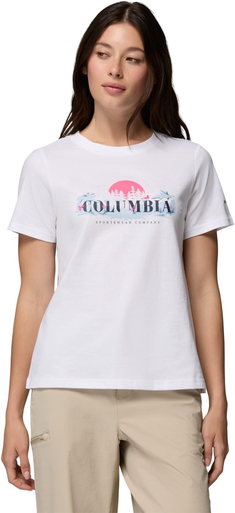 Rolling Bend Seasonal Graphic Tee - Womens - white / hike happy 1