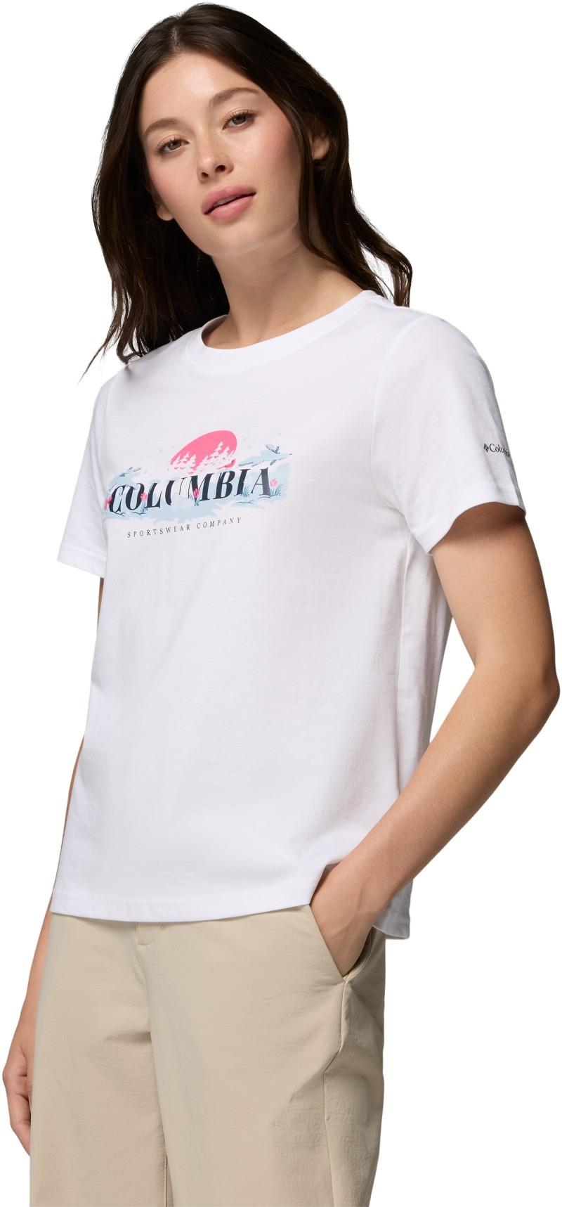 Rolling Bend Seasonal Graphic Tee - Womens - white / hike happy 1