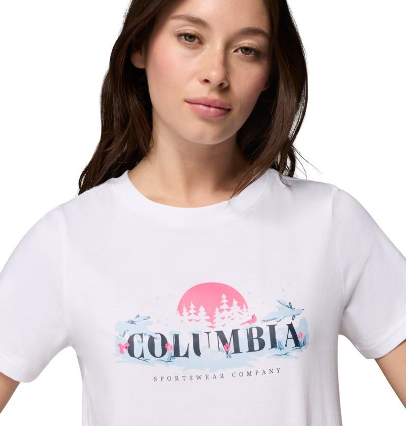 Rolling Bend Seasonal Graphic Tee - Womens - white / hike happy 1