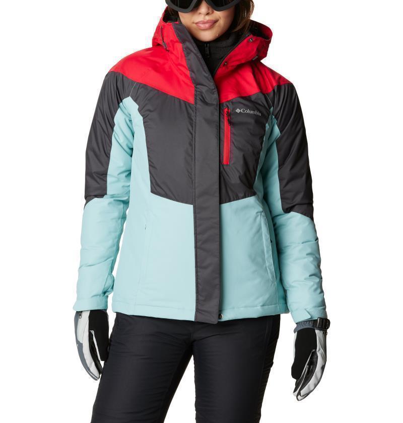 Rosie Run Insulated Jacket - Plus - Womens - shark / red lily / aqua haze 1