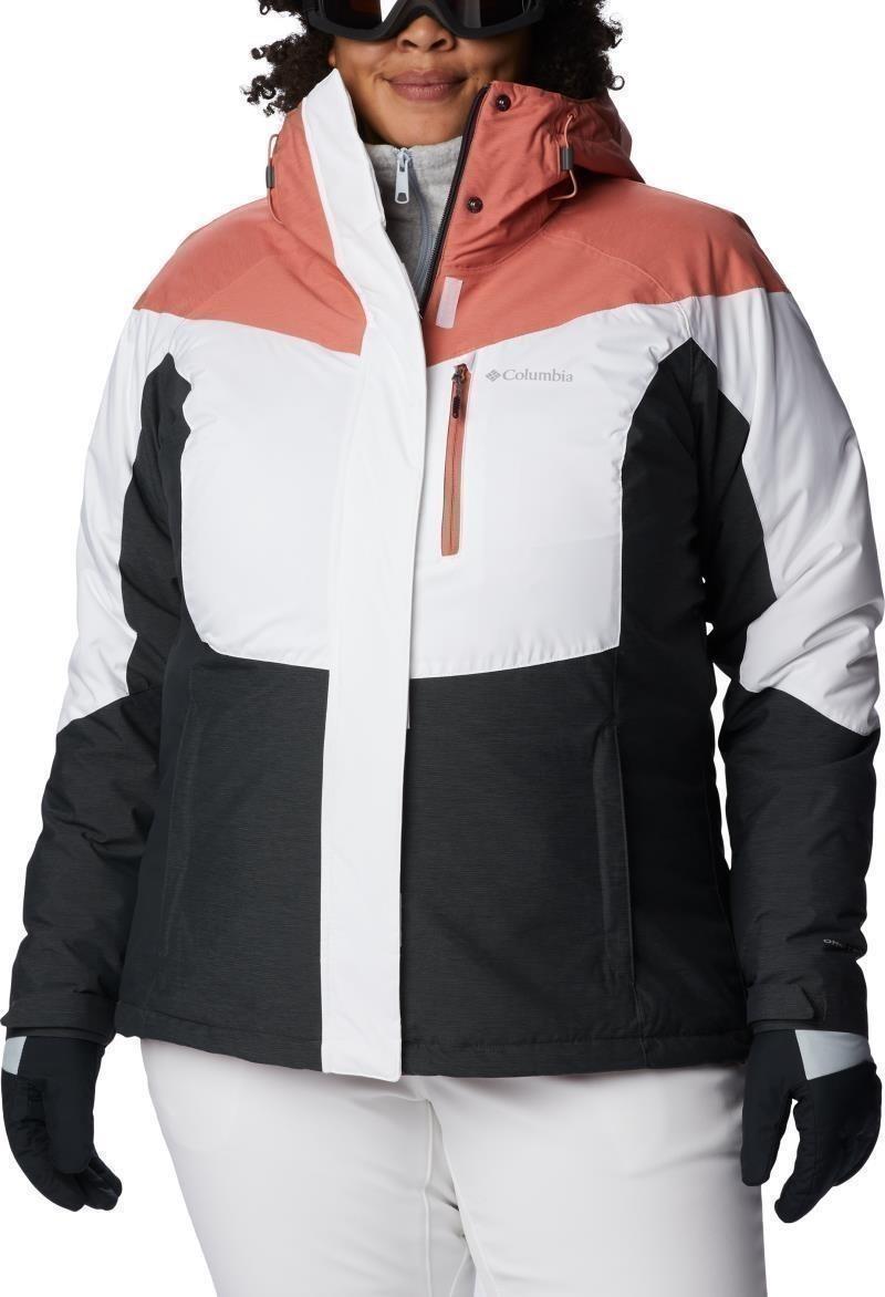 Rosie Run Insulated Jacket - Plus - Womens - white / dk coral heather / shark heather 1