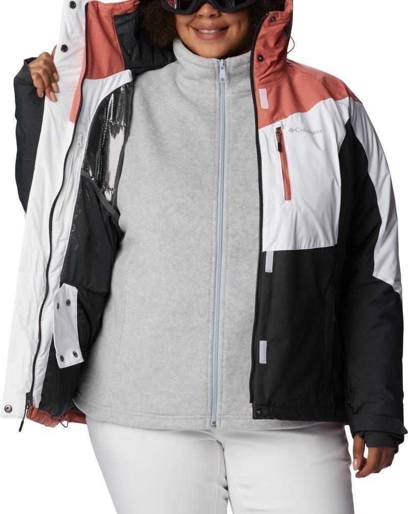 Rosie Run Insulated Jacket - Plus - Womens - white / dk coral heather / shark heather 1