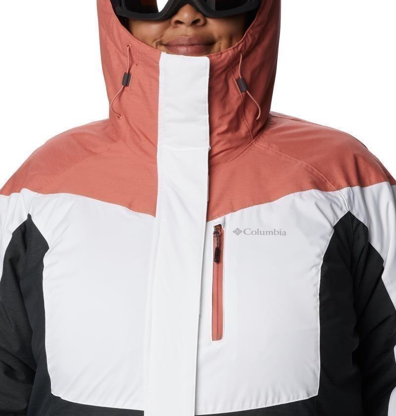 Rosie Run Insulated Jacket - Plus - Womens - white / dk coral heather / shark heather 1