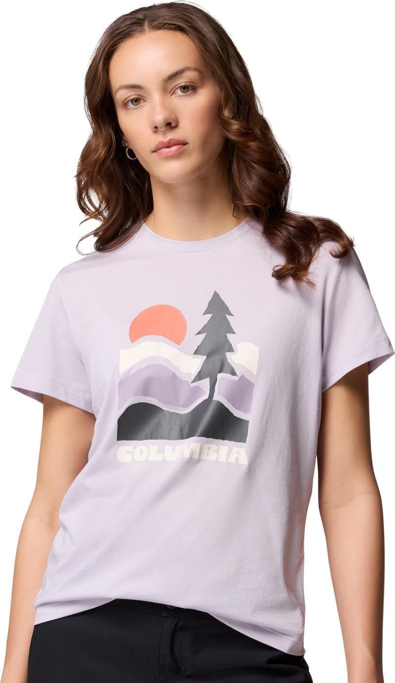Ruby Springs Graphic Fitted SS - Womens - lavender pearl / get hiked 1
