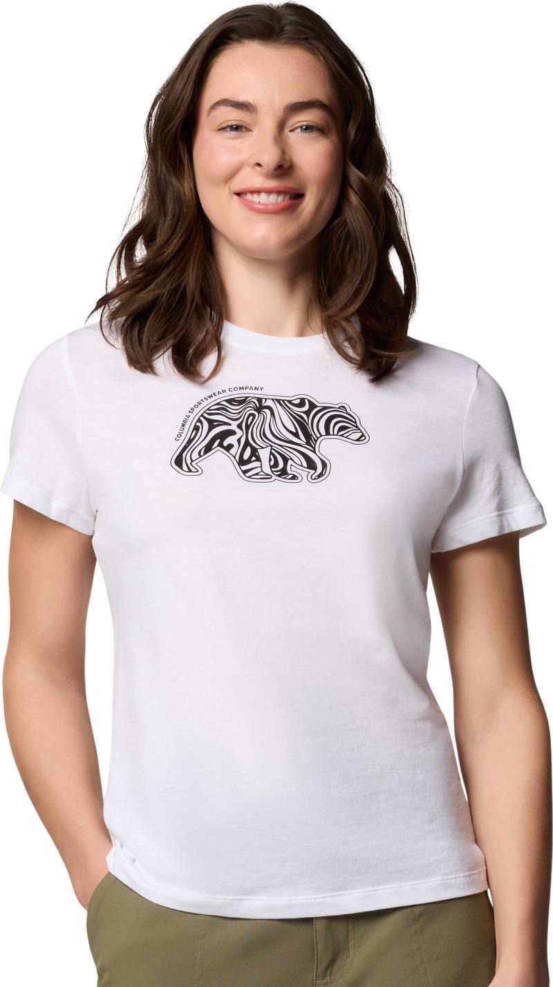 Ruby Springs Graphic Fitted SS - Womens - white / bearly swirl 1