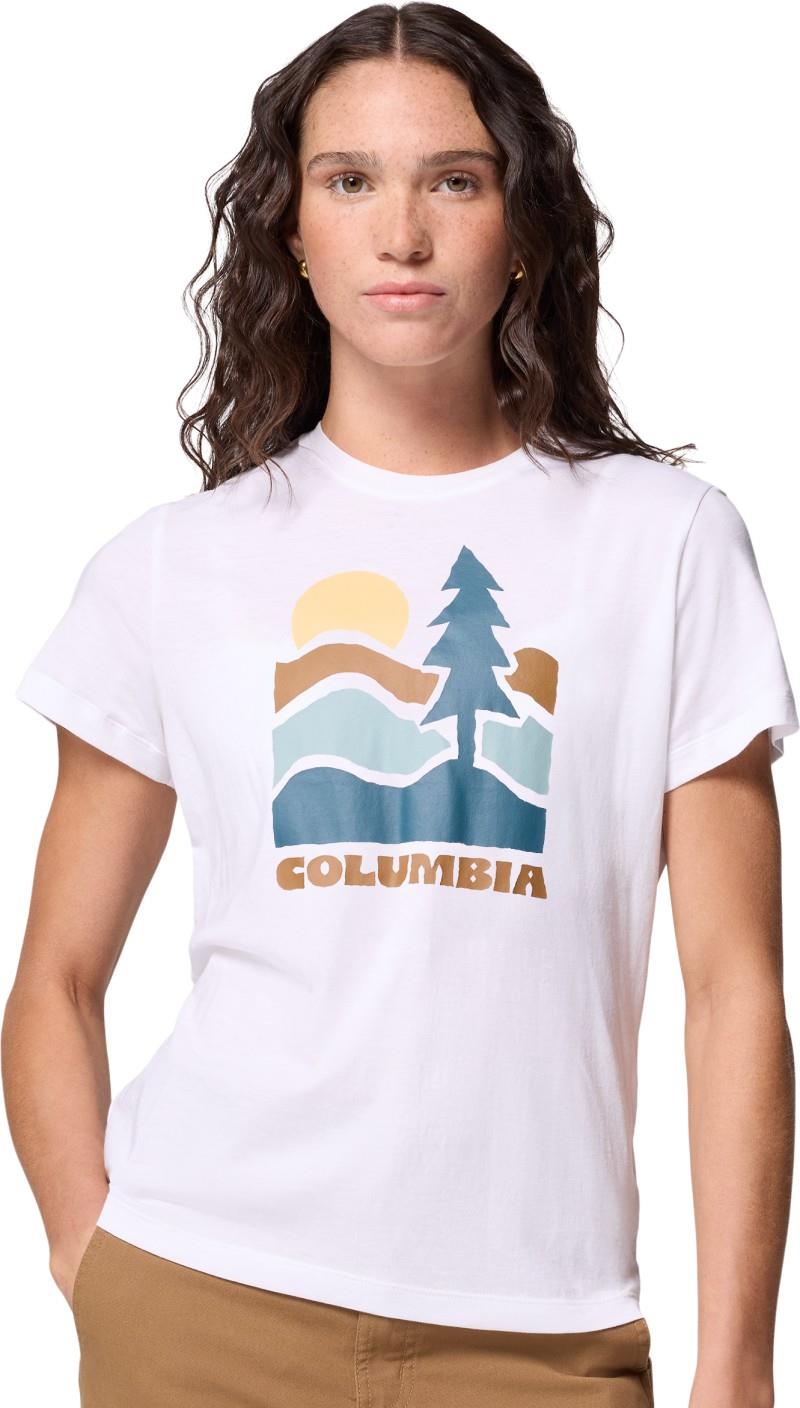 Ruby Springs Graphic Fitted SS - Womens - white / get hiked 1
