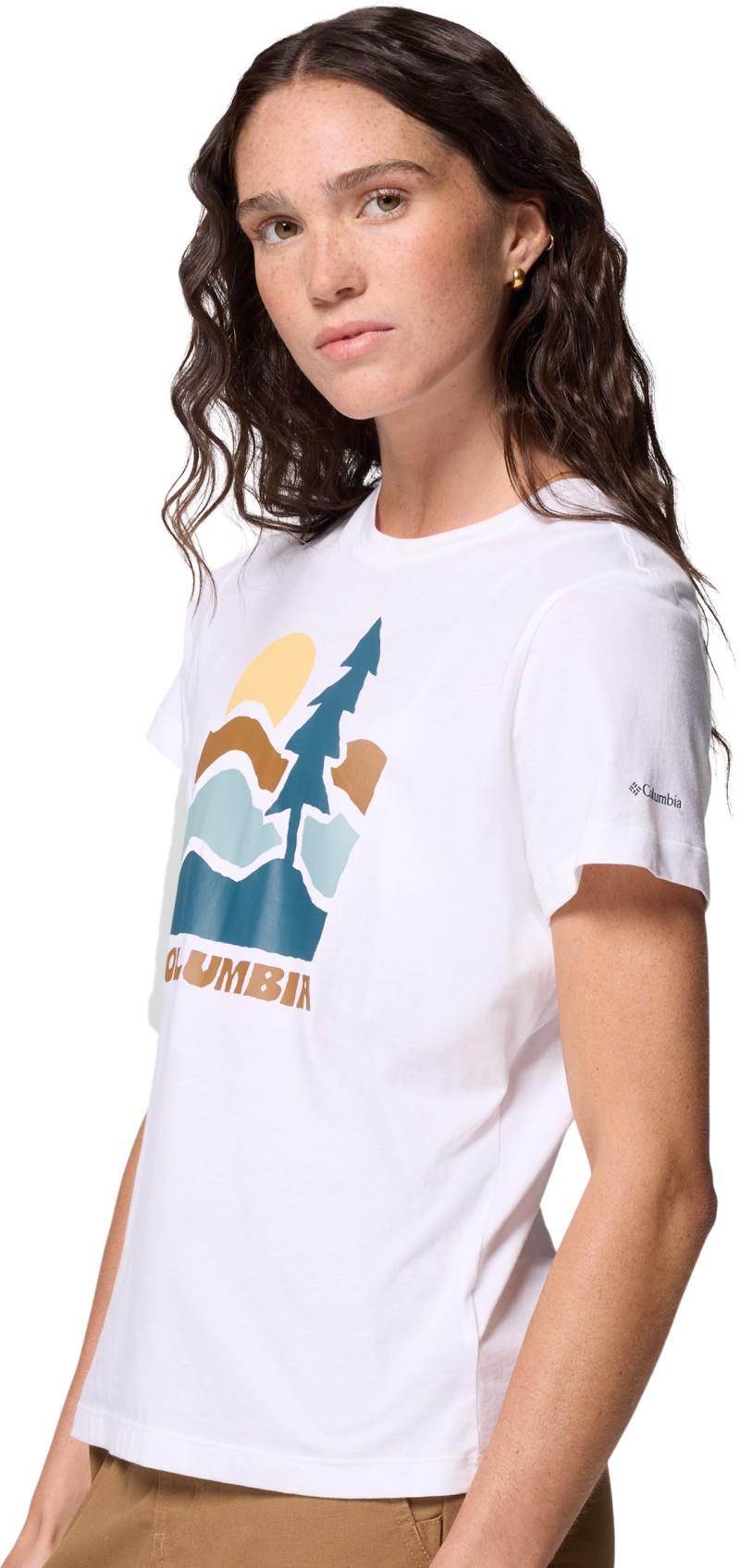 Ruby Springs Graphic Fitted SS - Womens - white / get hiked 1