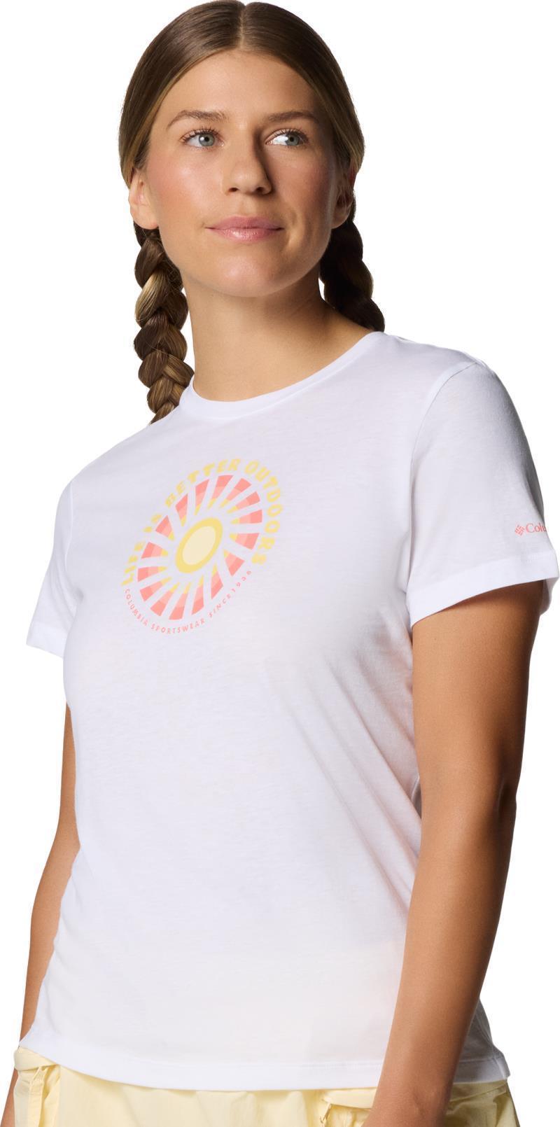 Ruby Springs Graphic Fitted SS - Womens - white / outdoor life 1