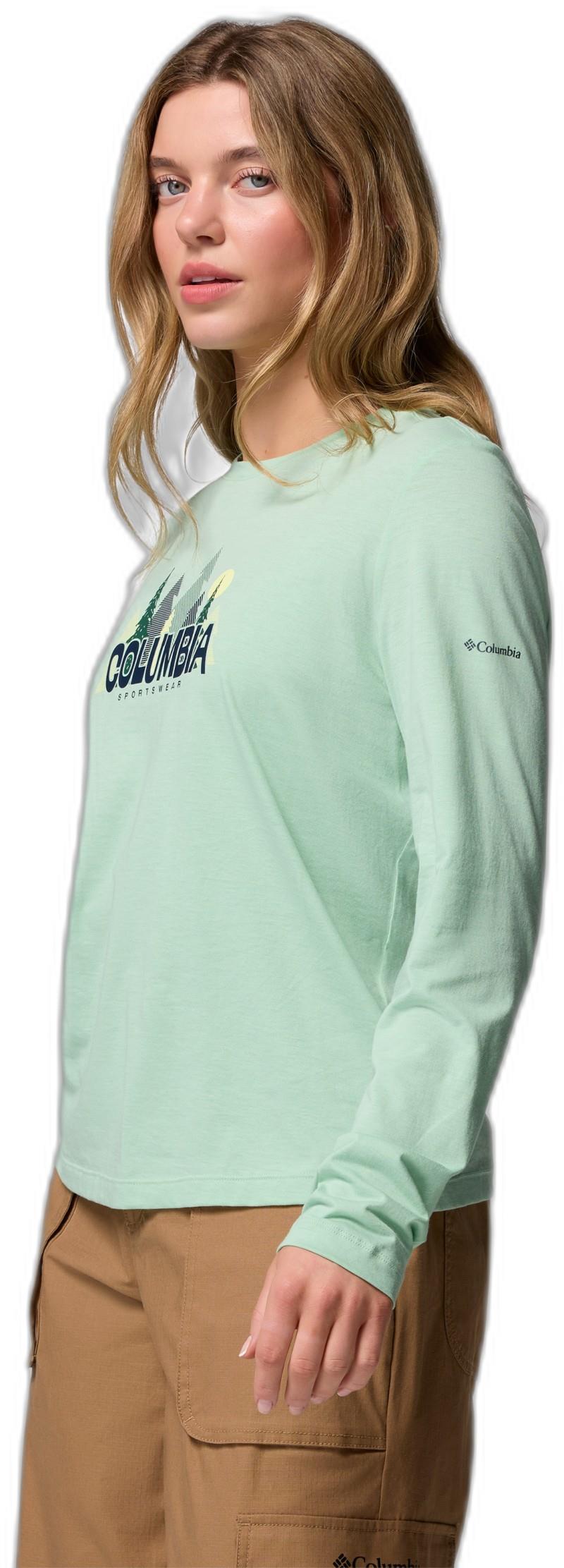 Ruby Springs Graphic LS Tee - Womens - new mint / colorful treescape 1