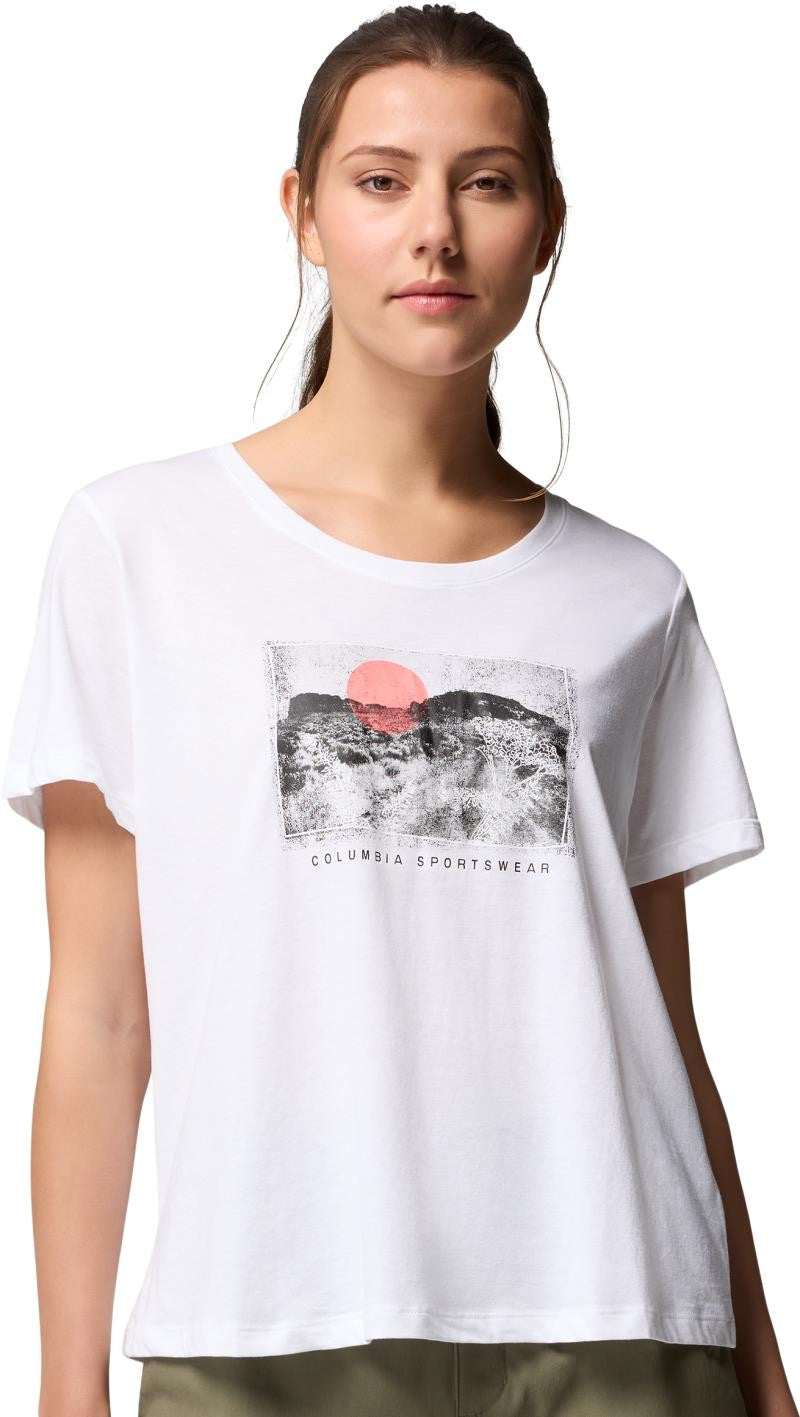 Ruby Springs Graphic Scoop Neck SS - Womens - white / wanderlust 1