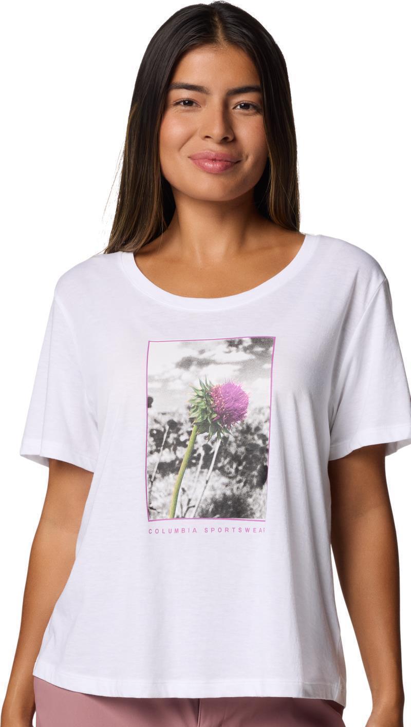 Ruby Springs Graphic Scoop Neck SS - Womens - white / wanderlust floral 1