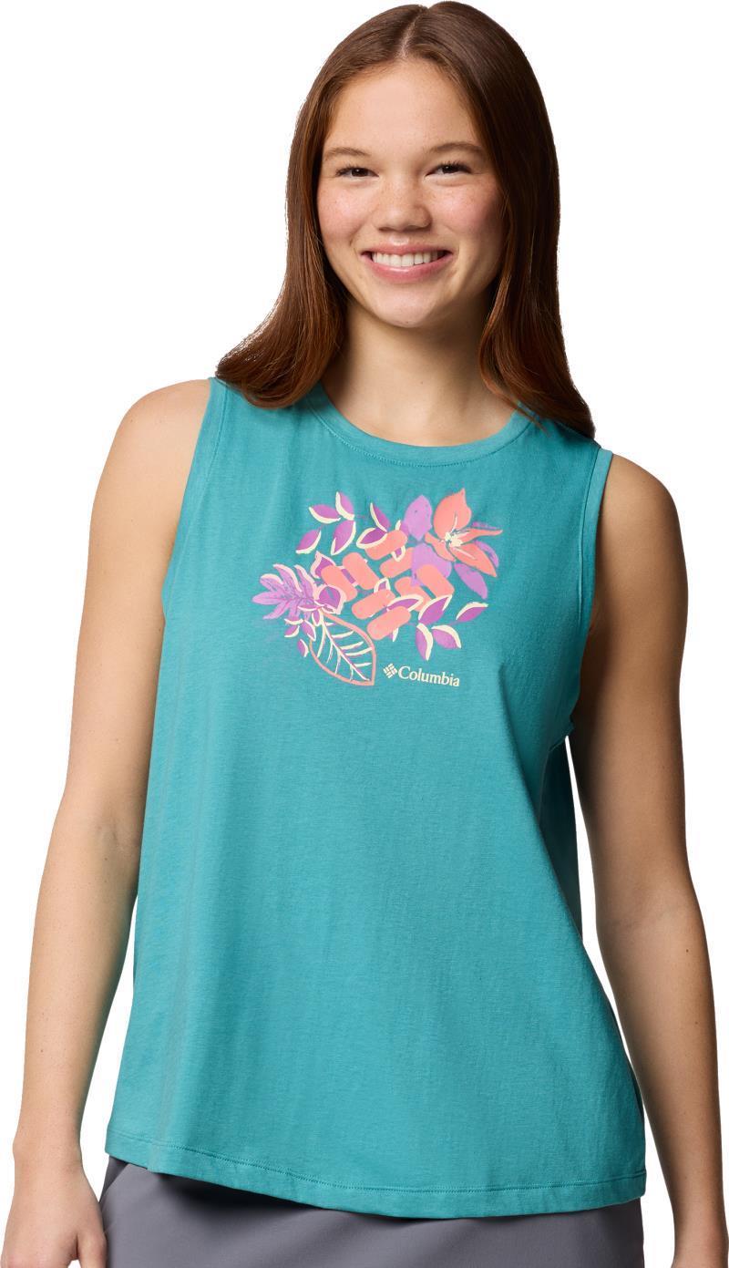 Ruby Springs Graphic Tank - Womens - teal / botanical gem 1