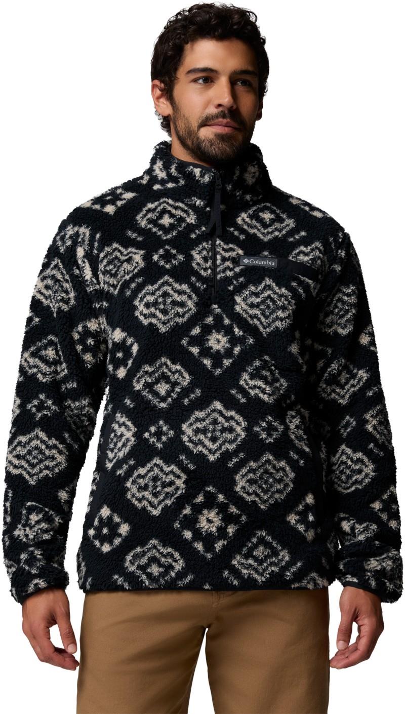 Rugged Ridge High Pile Half-Zip - Mens - black checked out / black 1