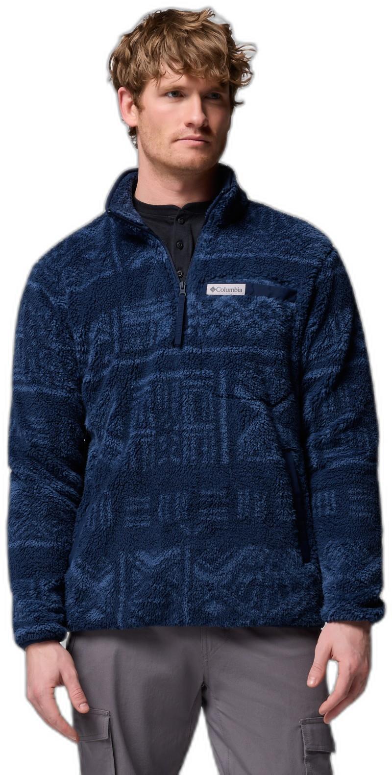 Rugged Ridge High Pile Half-Zip - Mens - collegiate navy deschutes days 1