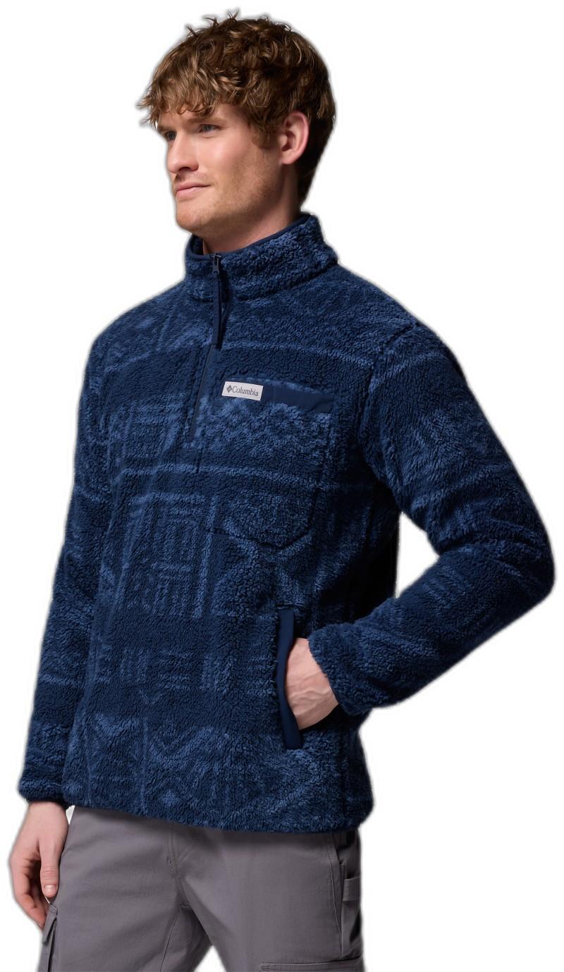 Rugged Ridge High Pile Half-Zip - Mens - collegiate navy deschutes days 1