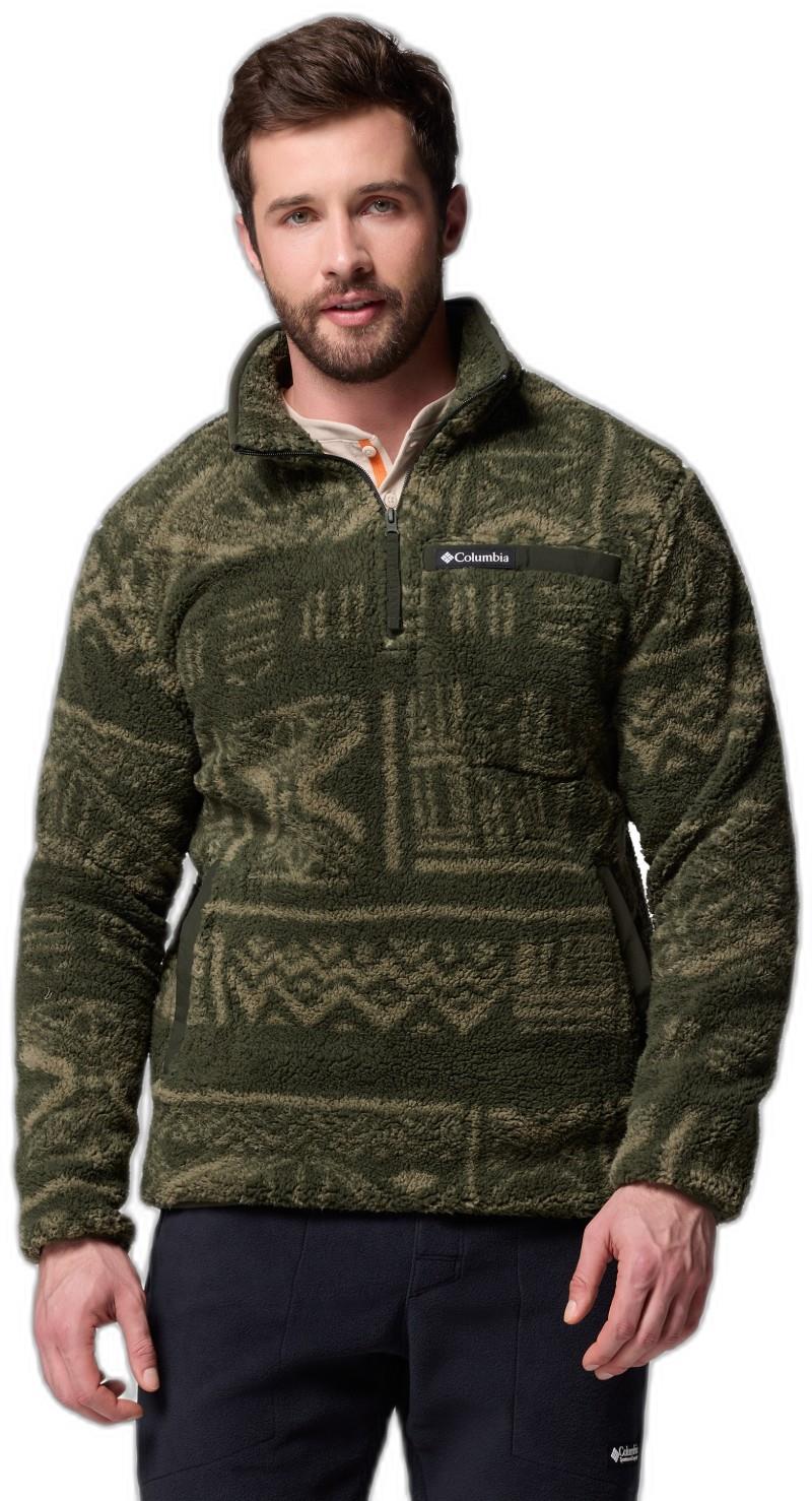 Rugged Ridge High Pile Half-Zip - Mens - greenscape deschutes days 1
