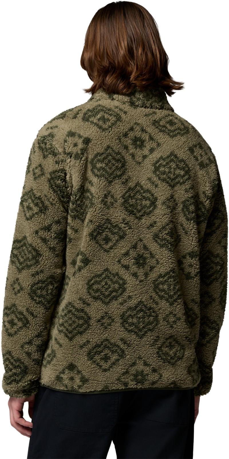 Rugged Ridge High Pile Half-Zip - Mens - stone green checked out / greenscape 1