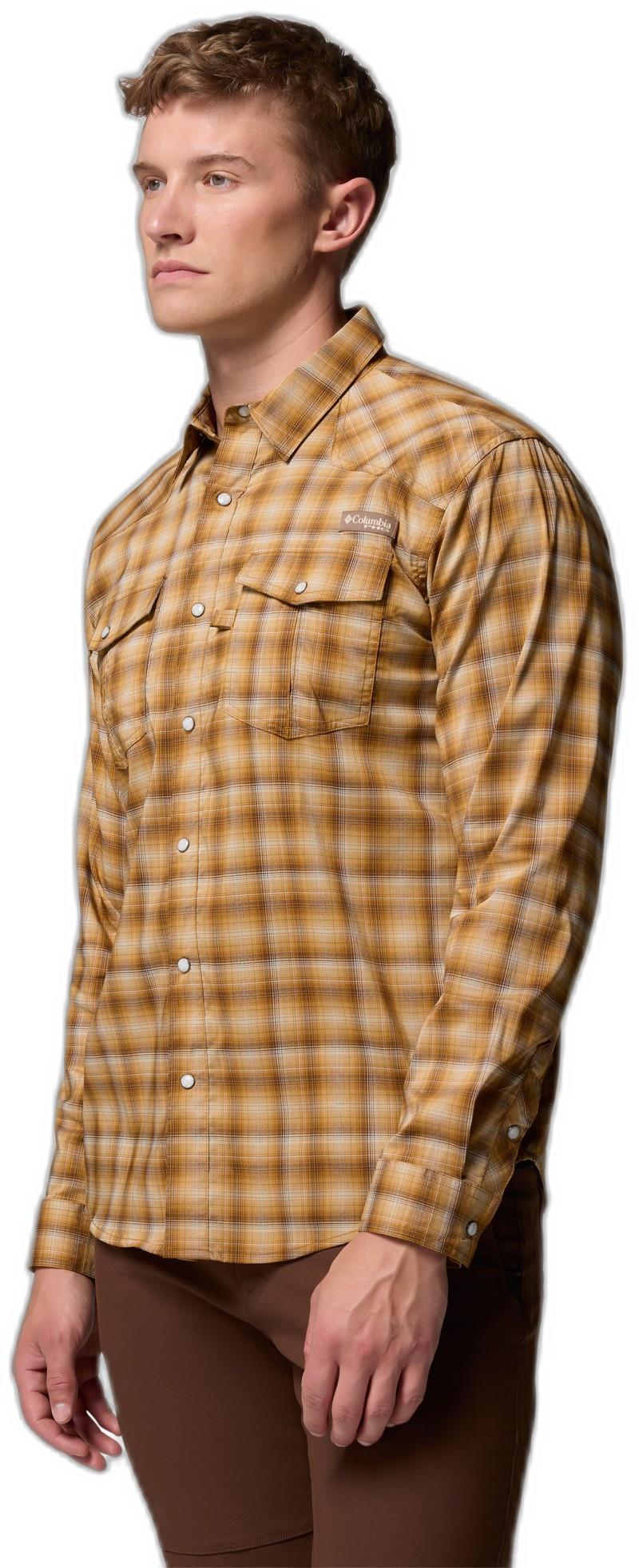Saddle Point LS Western Shirt - Mens - maple sugar spur plaid 1