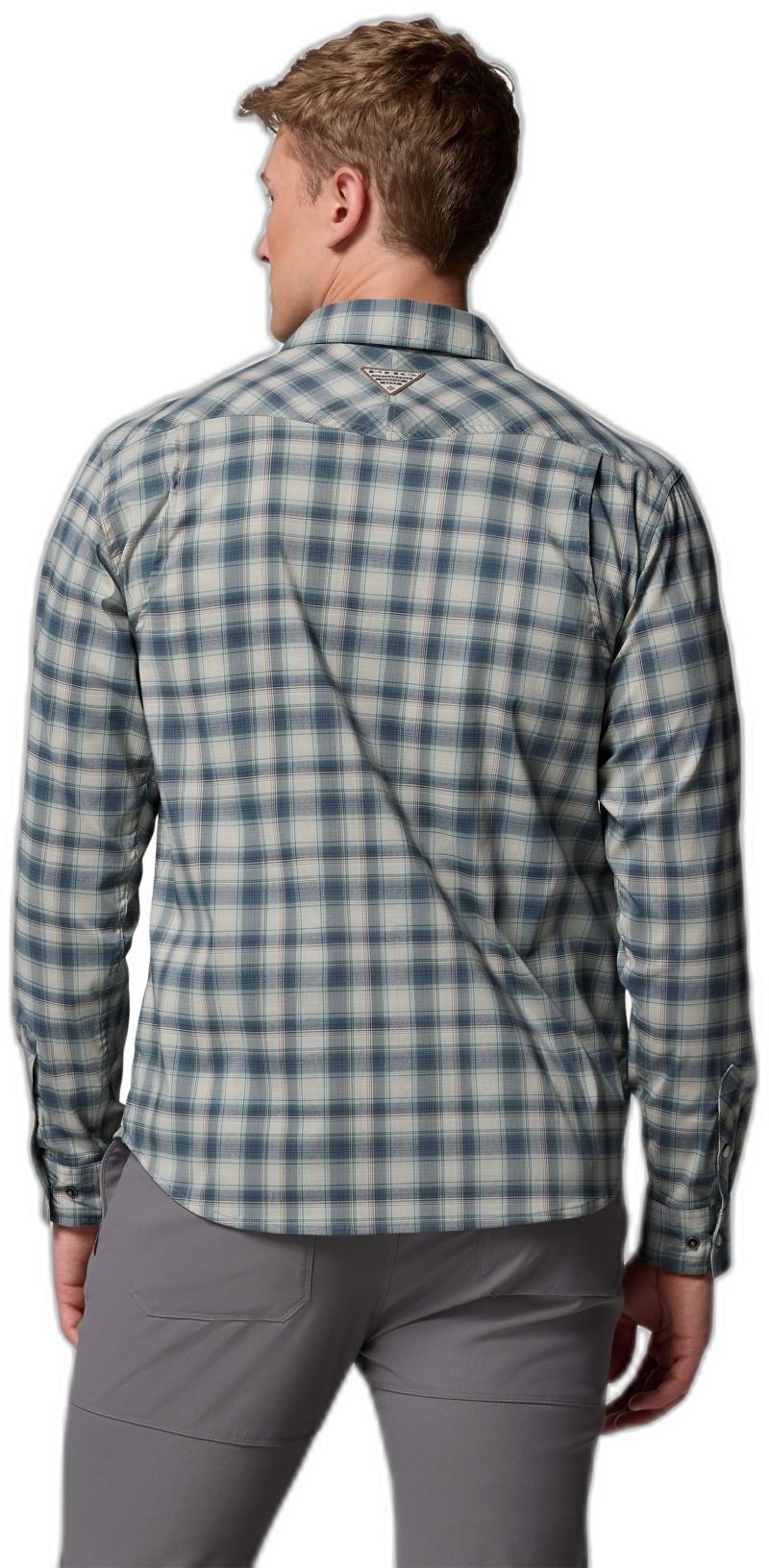 Saddle Point LS Western Shirt - Mens - pond spur plaid 1