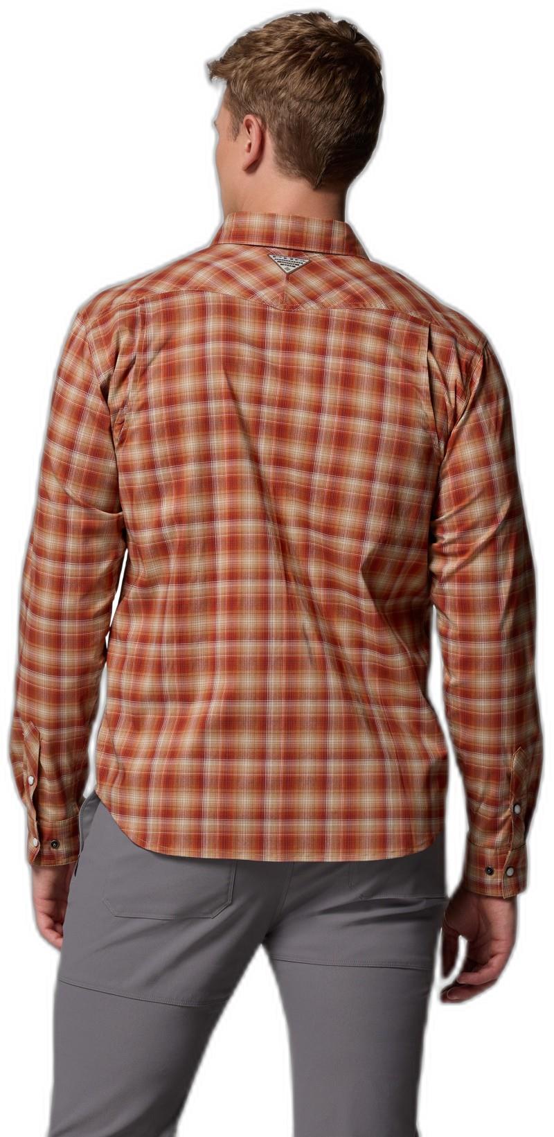 Saddle Point LS Western Shirt - Mens - red jasper spur plaid 1